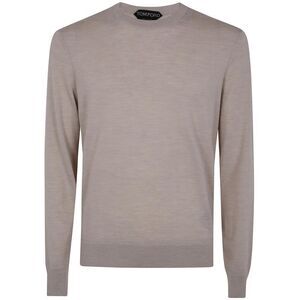 TOM FORD Fine Gauge Crew Neck Sweater Men NUDE & NEUTRALS Sweaters & Cardigans